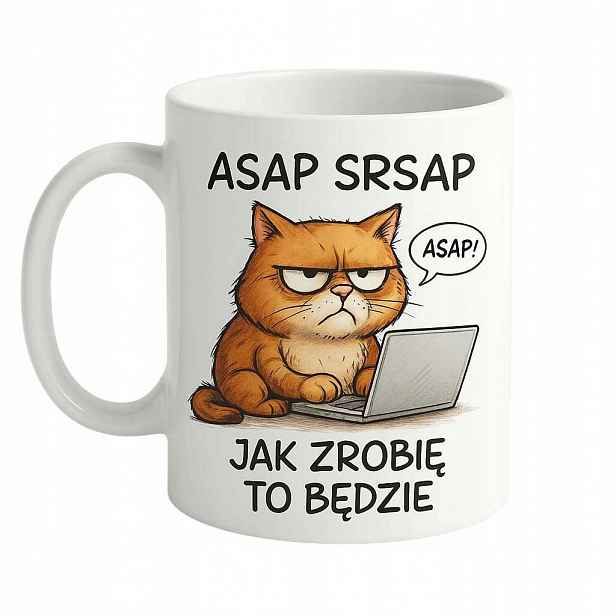 Hrnek Do Práce Dárek Hrnek S Vtipným Potiskem Asap Vtipný Potisk