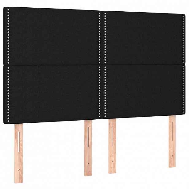 vidaXL Čelo postele černé 144x5x118/128 cm látkové