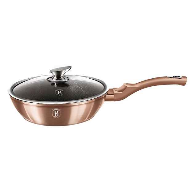 BERLINGERHAUS Pánev hluboká s poklicí 24 cm Rosegold Metallic Line BH-1517