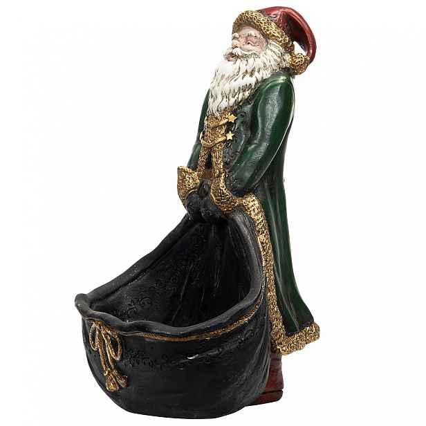 Figurka Svatý Mikuláš S Pytlem Dárků Vánoce výška 36 cm