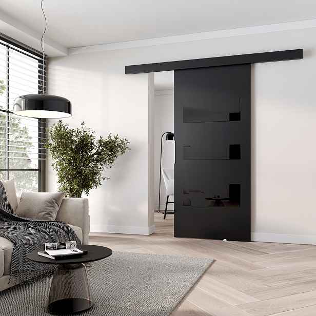 Interiérové dveře na stěnu BARRET 3 - 76 cm, černé
