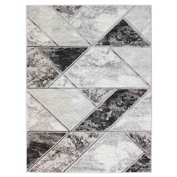 Koberec Moderní 80x140 cm Měkký Dekorativní Premium Geometrie Šedá