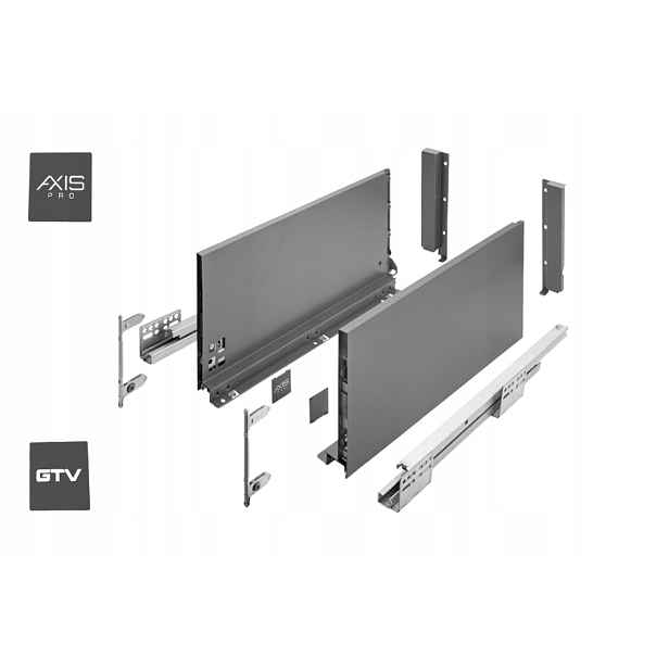 Šuplík Gtv Axis Pro Push To Open 500C Vysoká L500 H167 Antracit Výsuv