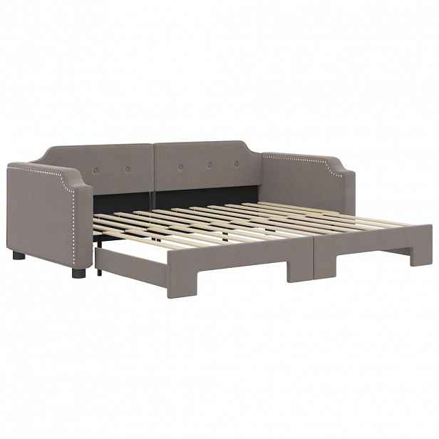 vidaXL Válenda s přistýlkou taupe 100 x 200 cm textil