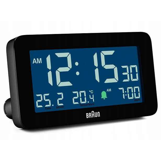 Budík Braun BC10B Alarm Automatické Podsvícení Teploty