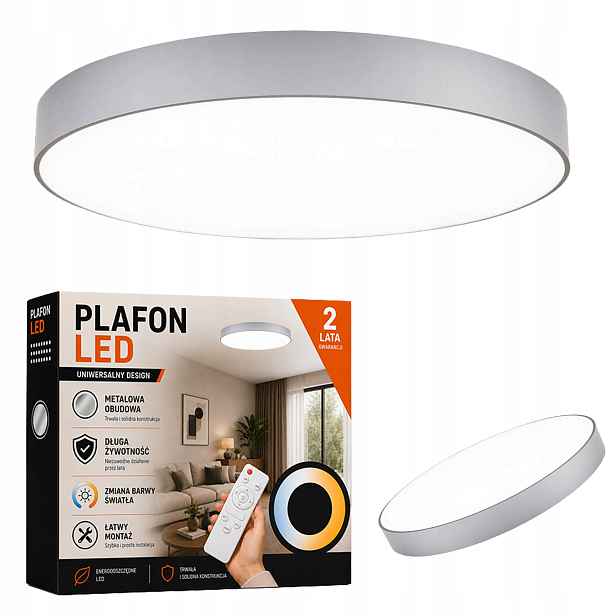 Stropní Svítidlo Stropní Svítidlo 60 CM Šedá Minimalistická S Dálkovým Ovládáním, 3 Barvy Led