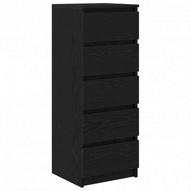 vidaXL Příborník se zásuvkami Černý dub 37,5x35x99 cm kompozitní dřevo
