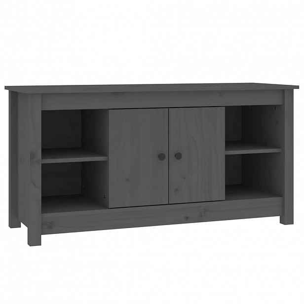 vidaXL TV skříňka šedá 103 x 36,5 x 52 cm masivní borové dřevo