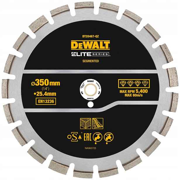 Diamantový kotouč na asfalt 350x25,4 mm DeWALT DT20467