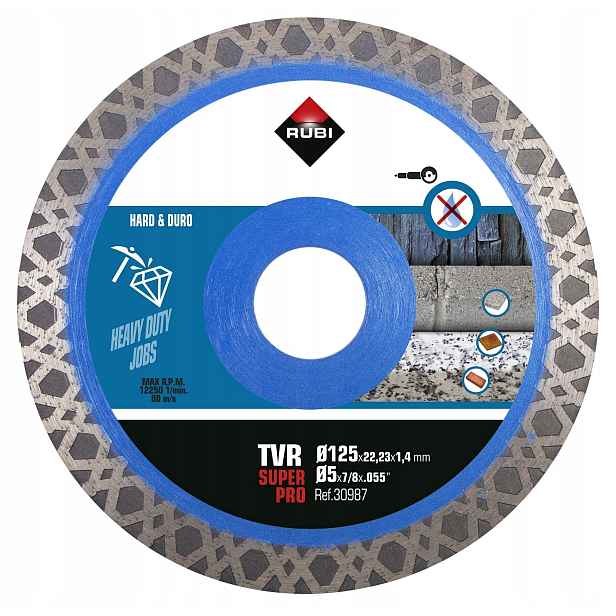 Diamantový kotouč Rubi 125 mm pro řezání keramiky a kamene