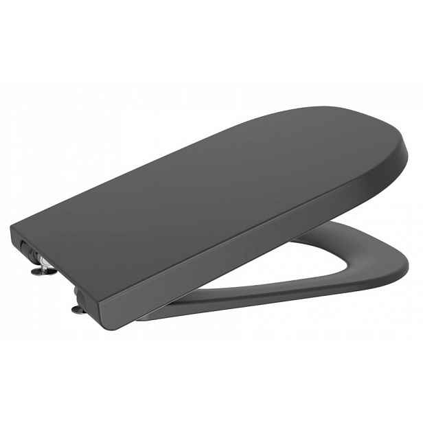 Gap Square Wc deska s pomalým sklápěním Supralit černá matná A80147208B