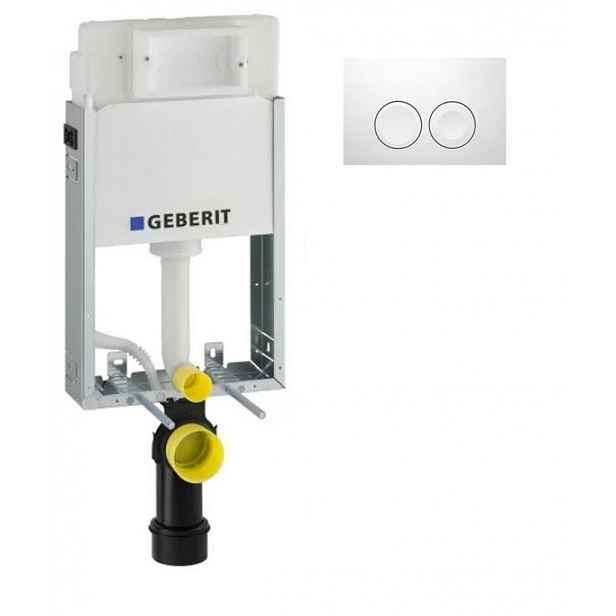 GEBERIT SET KOMBIFIXBasic včetně ovládacího tlačítka DELTA 21 BI 110.100.00.1 21BI