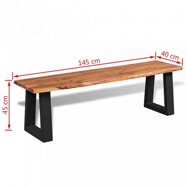 Lavice hnědá / černá 145 cm