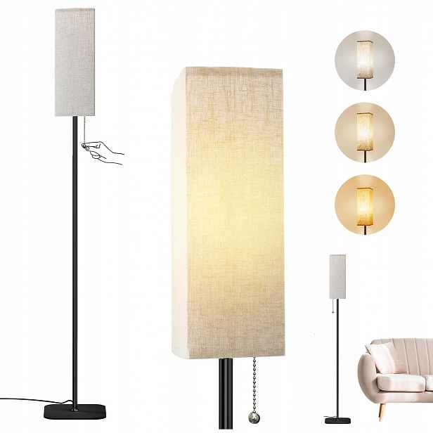Podlahová Lampa E27 Led Stínidlo 172CM 3 barvy 3000K/4000K/6000K