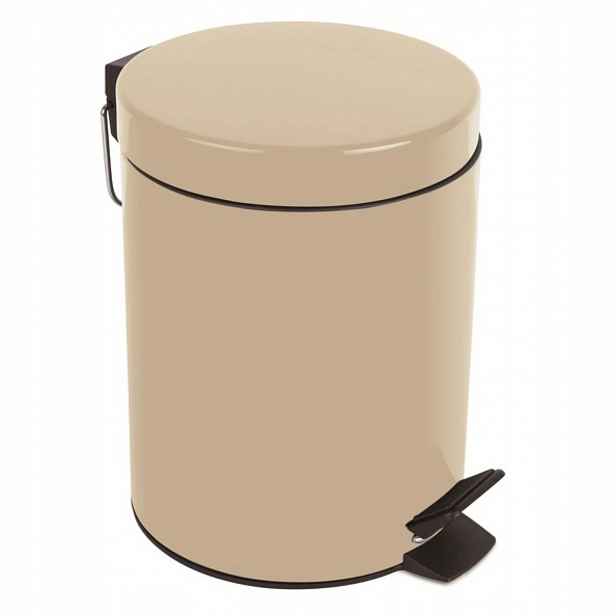 Spirella pedálový odpadkový koš Sydney, pískově béžová ocel, 3 L
