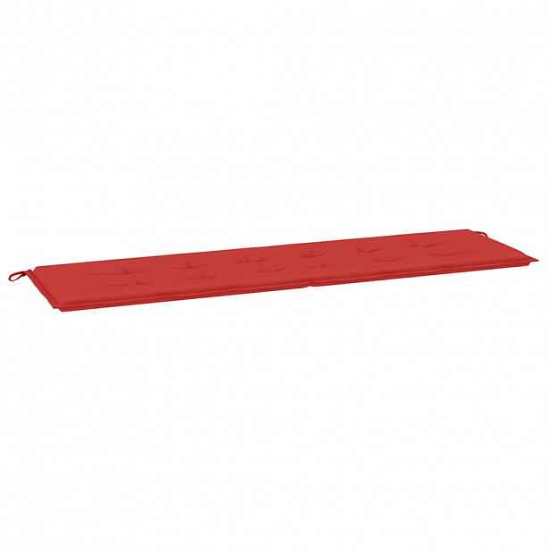 vidaXL Poduška na zahradní lavici červená 180x50x3 cm oxfordská látka
