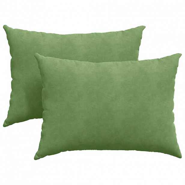 vidaXL Pohovkové polštáře 2 pcs Světle zelená 70 x 50 cm