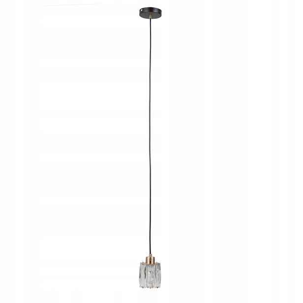Závěsná lampa Italux Torno PND-40813-1-BK-HBR Černá matná, zlatá