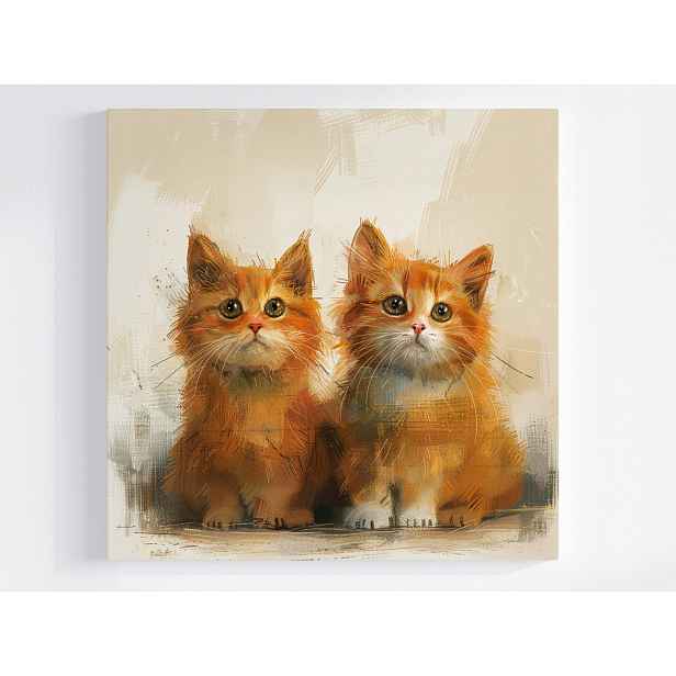 Obraz Na Plátně Canvas Portrét Zvířata Rudé Kočky Koťata Kočky 50x50