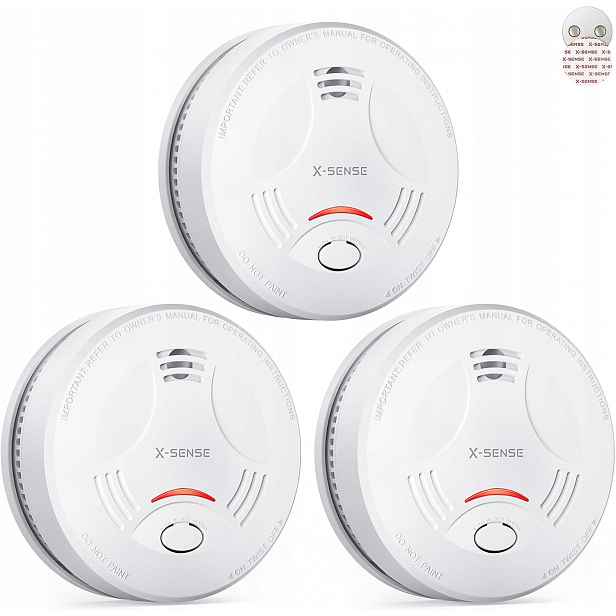 Wi-Fi Smart detektor kouře Sada 3ks Aplikace Magnetická montáž X-Sense