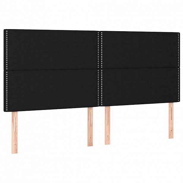 vidaXL Čelo postele černé 160x5x118/128 cm látkové