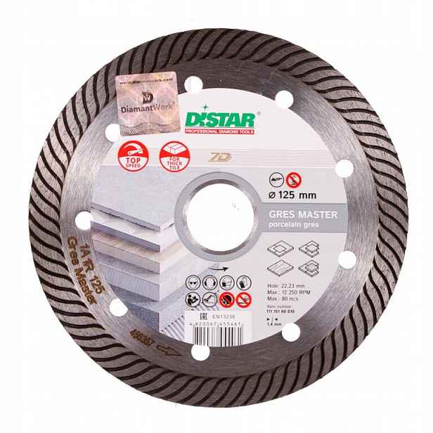 Diamantový kotouč Distar Gres Master 125 mm