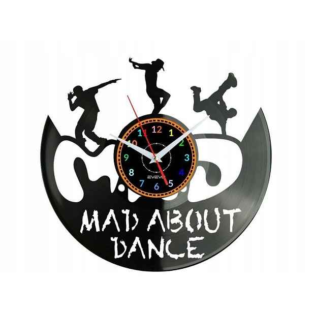 Mad About Dance Nástěnné hodiny Vinylová deska Moderní Dekorativní Na Prez