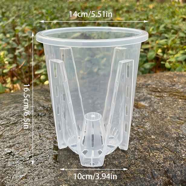 TEMU 5 ks Květináče na orchideje s otvory, transparentní květináč na orchideje, prodyšné plastové květináče jsou velmi vhodné pro venkovní i vnitřní