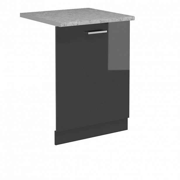 Vicco ČELNÍ PANEL MYČKY R-Line Antracitový vysoký lesk 60 cm s pracovní deskou