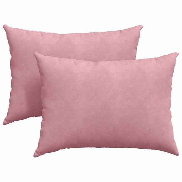 vidaXL Pohovkové polštáře 2 pcs Růžová 70 x 50 cm Žebrovaná látka