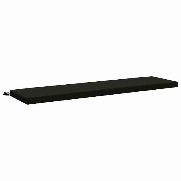 vidaXL Polštář na lavici SOEST 100% polyester Černá 150 x 40 x 5 cm