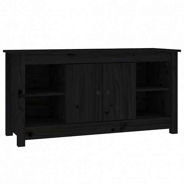 vidaXL TV skříňka černá 103 x 36,5 x 52 cm masivní borové dřevo