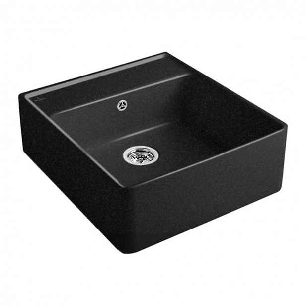 Villeroy & Boch - Keramický dřez 63x60 cm, CeramicPlus, chromit 632061J0