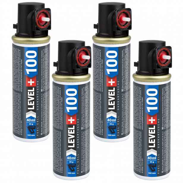Plyn do plynových hřebíkovaček 100 mm 40 ml 25 g LEVEL+100 4 ks