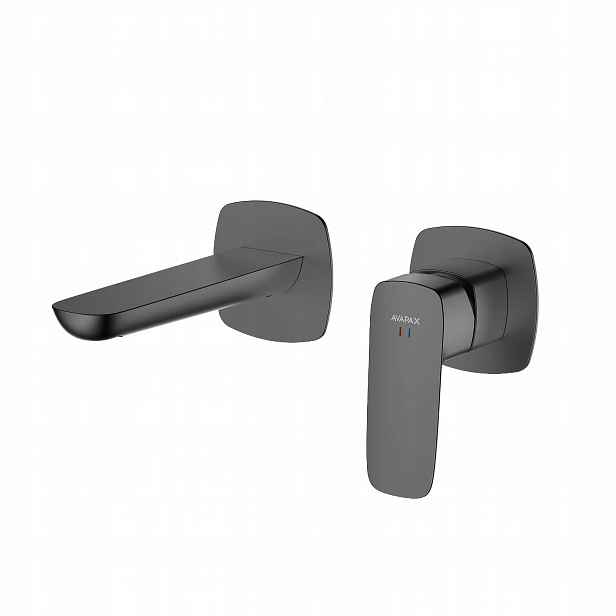 Podomítková umyvadlová baterie Gun Grey Metal Moderní do koupelny Avapax