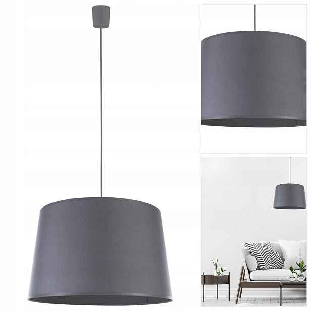 Závěsná lampa Maja šedé stínidlo s moderním designem do obývacího pokoje Tk Lighting
