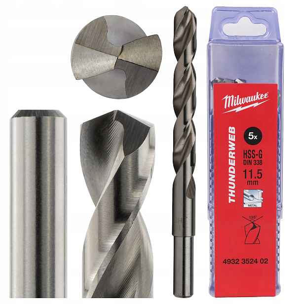 Vrtáky do kovu Milwaukee 11.5 mm 5 ks Hss-g Thunderweb
