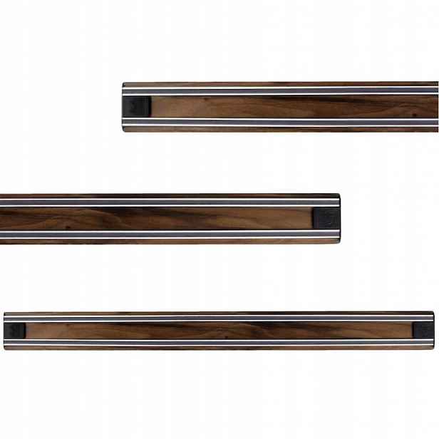 Bisbell Dřevěná magnetická lišta Ořechová na Nože 50 cm 500 mm