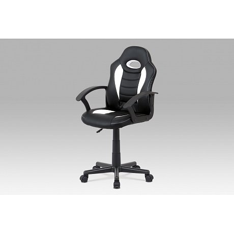 Dětská kancelářská židle KA-V107 WT, bílá/černá