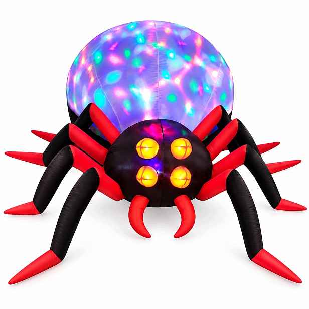 Nafukovací pavouk Halloween Led 240 cm Podsvícená zahradní dekorace