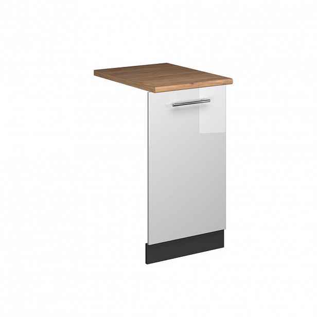 Vicco ČELNÍ PANEL MYČKY Fame-Line Bílá vysoký lesk 45 cm , PD Dub
