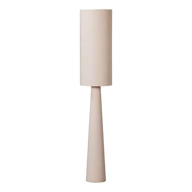 Béžová stojací lampa s textilním stínidlem (výška 187 cm) Loft – WOOOD