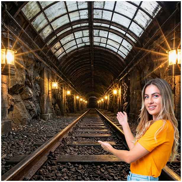 Fototapeta 3D Tunel Chodba Podzemí Lochy Tóry 294x260 TUN17W