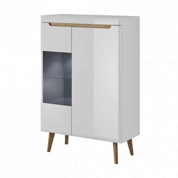 MASSENO VITRÍNA NORDICO 90/134/40 cm Bílá