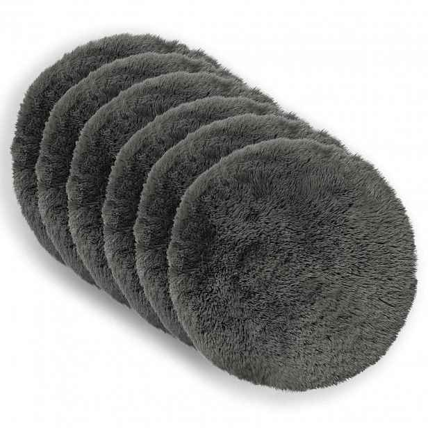 vidaXL Povlak na polštář 6 pcs HEERLEN Světle šedá Ø 60 cm PV fleece