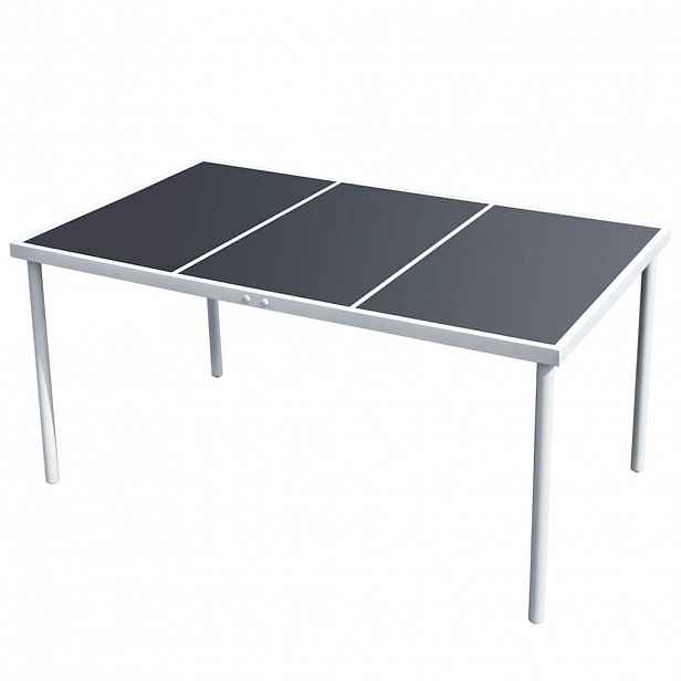 vidaXL Zahradní stůl 150 x 90 x 74 cm černý ocel