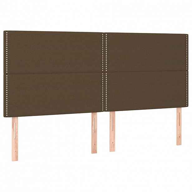 vidaXL Čelo postele tmavě hnědé 180x5x118/128 cm látkové