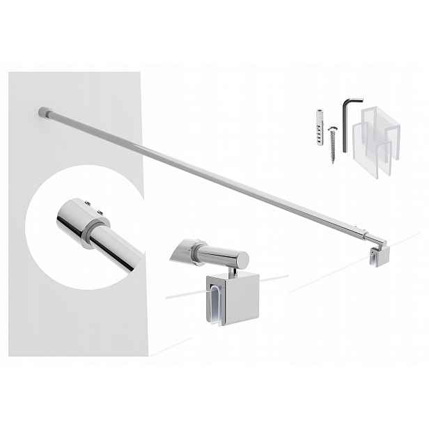 Držák do kabiny nastavitelný od 77,5 do 113 cm, sklo 6-8 mm, chrom