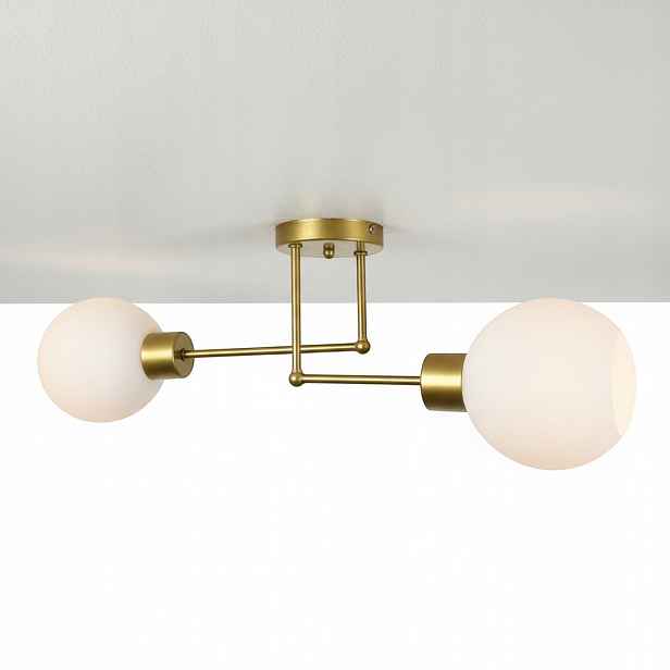 Euro-Lamp Stropní Svítidlo Edi 2 Zlatá Stínidlo bílá kulička 2X60W Výrobce