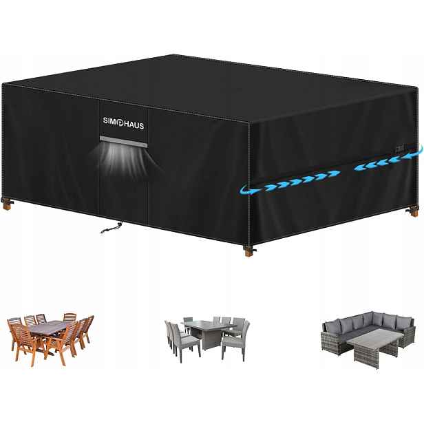 Obal Na Zahradní Nábytek Plachta Na Stůl Židle Voděodolný 300x200x90